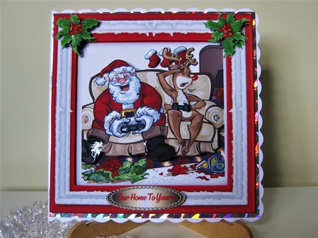  Santa and Roudoff on the Gaming Machine by Pat Mottram