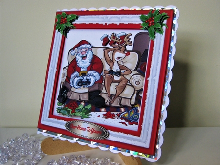  Santa and Roudoff on the Gaming Machine by Pat Mottram