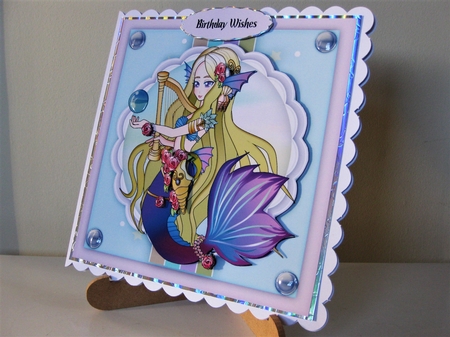 Beautiful Mermaid with Harp  by Pat Mottram