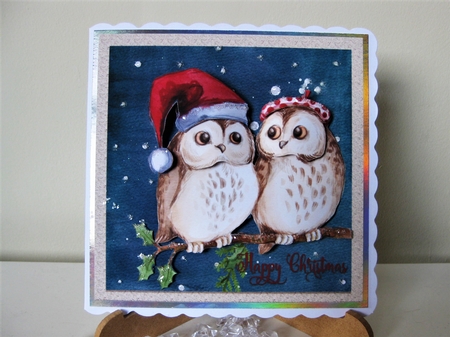 Happy Christmas Owls by Pat Mottram