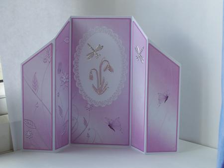 Lilac Butterfly Theatre Fold Card by Patricia Blackburn