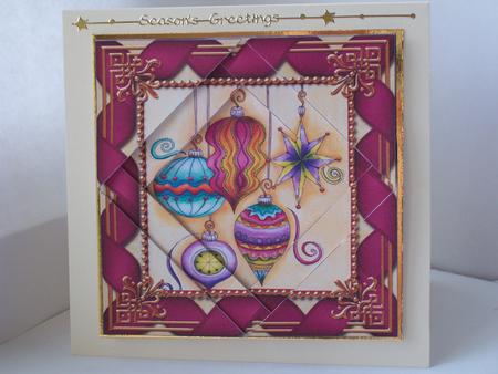 Christmas Decorations 5inch Triangle Edge Spiral Stacker by Patricia Blackburn