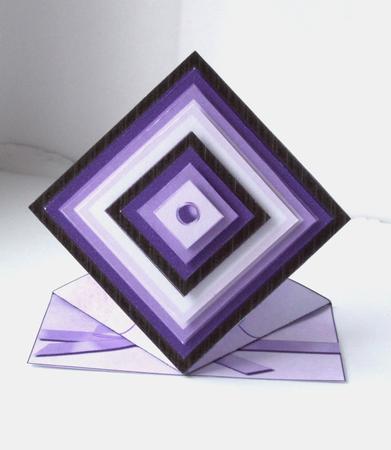 Go Purple Diamond Top Card by Patricia Blackburn