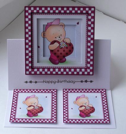 Hunney Bear Robert has a Heart - Tunnel Topper by Patricia Blackburn