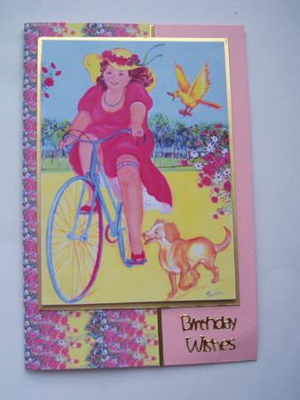 A4 Pink & Yellow Floral /borders Background by Patricia Blackburn
