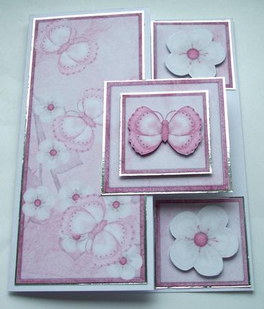 Pink Flutterby Blossoms Toppers by Patricia Blackburn