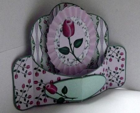 One Rosebud Push Pull Card by Patricia Dyer-Smyth
