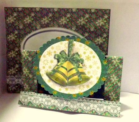 Christmas Bells Center Stepper Pop Out & Envelope by Patricia Dyer-Smyth