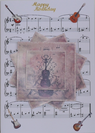 Floral Violin Stacked Star Toppers by Patricia Holt