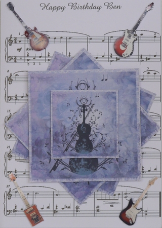Floral Violin Stacked Star Toppers by Patricia Holt