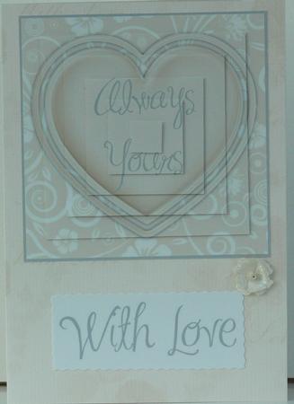 Cream Always Yours Heart Pyramid, Wedding , Anniversary by Patricia Holt