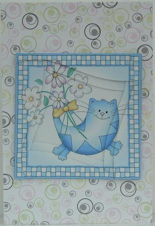Cute Cats Quick Card with Wavy Spiral Side Stacker by Patricia Holt