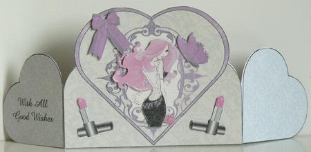 Disco Diva in Pink, Stand Up Card Kit by Patricia Holt