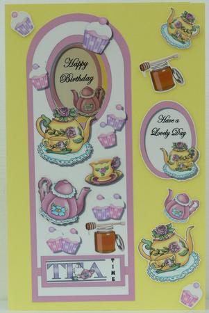 Par-tea-time Large Dl Arch-top Aperture Card by Patricia Holt
