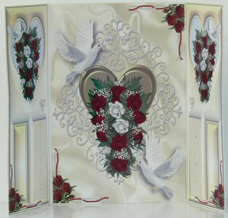 Red Roses & White Doves, Gatefold by Patricia Holt