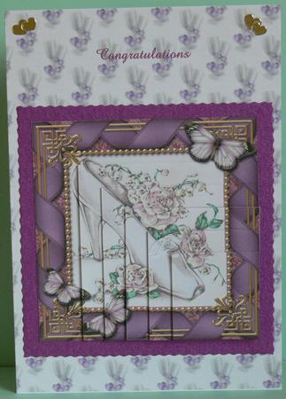 Wedding Shoe 5in Square One Corner Stacker by Patricia Holt
