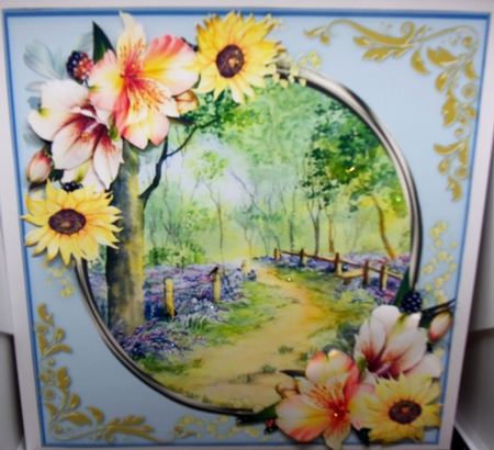 Beautiful Lillys and Sunflowers  by Patricia Logan