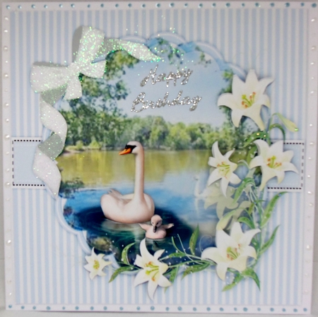 Beautiful Swans and Lillys  by Patricia Logan