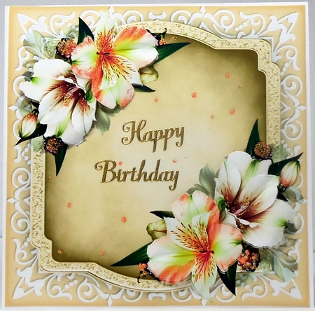 Beautiful Cream Lillys and Fruits  by Patricia Logan