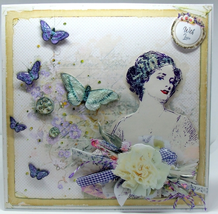 Vintage Flower Lady Creme 1301 by Patricia Logan
