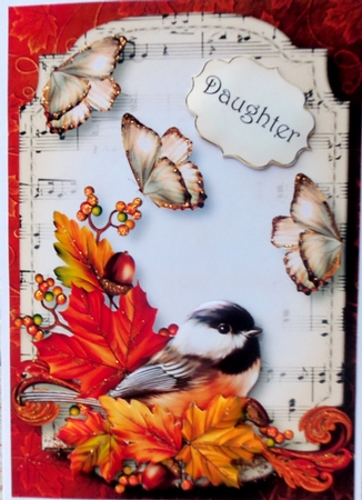 Sheet Music & Butterflies - Autumn Elegance A5 by Patricia Logan