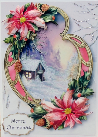 Christmas Golden Frame - The Cabin A5 by Patricia Logan