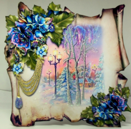 Christmas Parchments 8 by Patricia Logan
