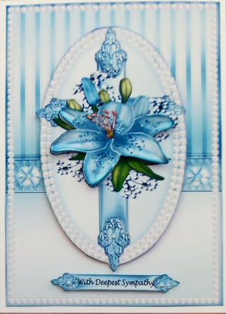 Sympathy Cross & Lilies by Patricia Logan