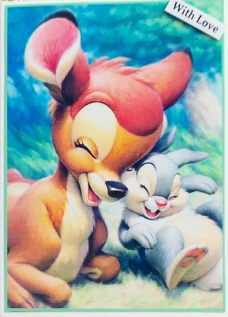 Bambi and Thumper A5 Quick Card by Patricia Logan