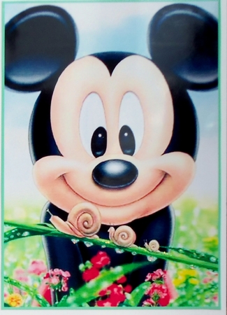 Mickey Mouse Snails A5 Quick Card by Patricia Logan