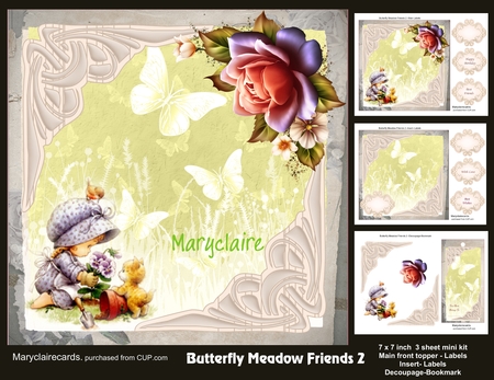 Butterfly Meadow Background Papers - Summer Colours by Patricia Logan