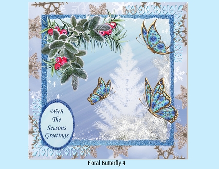 Eight Elegant Floral Butterflies Kit-4 by Patricia Logan