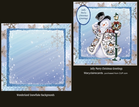 8x8 Wonderland snowflake backgrounds by Patricia Logan
