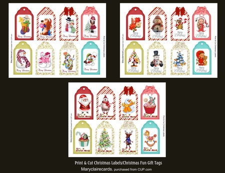 Christmas Fun Gift Sentiment Luggage Tag by Patricia Logan