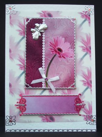 Pink Gerbera Vellum by Patricia Margaret Lewis