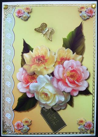Summer Roses Quick Card by Patricia Margaret Lewis