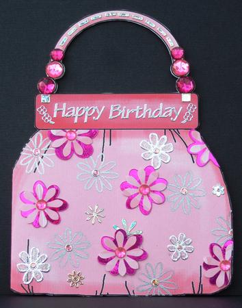 Handbag Shaped Card by Patricia Margaret Lewis