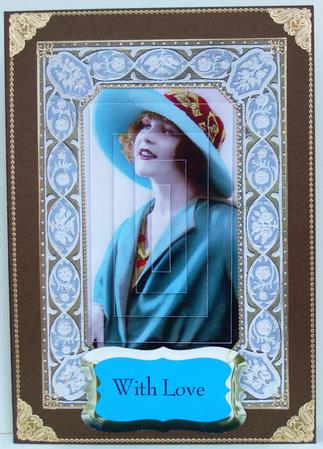 Art Deco Era Lady in Ornate Frame Pyramid Sheet by Patricia Margaret Lewis