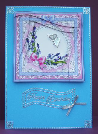 Bluebells Quick Card with Wavy Spiral Side Stacker by Patricia Margaret Lewis