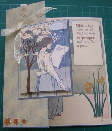 Vintage Lady in a Garden~jonquil by Patricia Skinner
