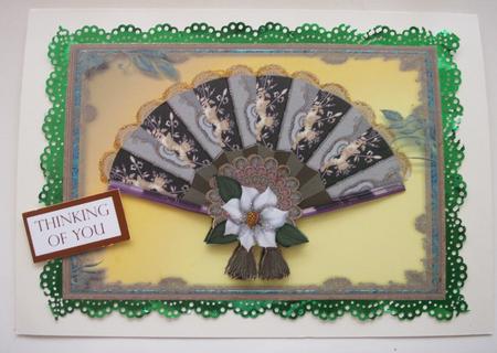 Oriental A4 Card Print Multiple Times to 3D or Pyramid by Patricia Skinner