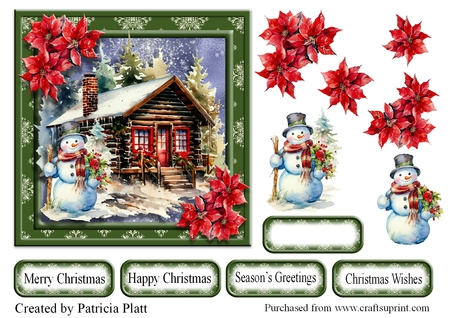 Christmas cabin 2 by Patricia Platt