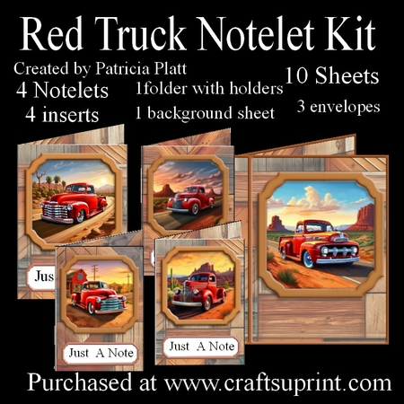 Red pickup truck by Patricia Platt