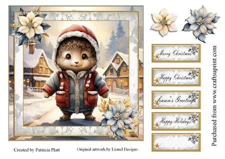 Cute hedgehog by Patricia Platt
