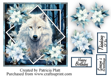 Winter wolf 1 by Patricia Platt