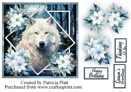 Winter wolf 1 by Patricia Platt