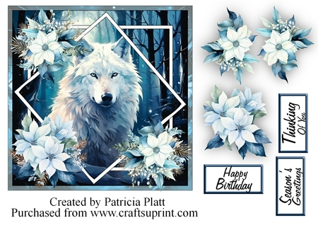 Winter wolf 1 by Patricia Platt