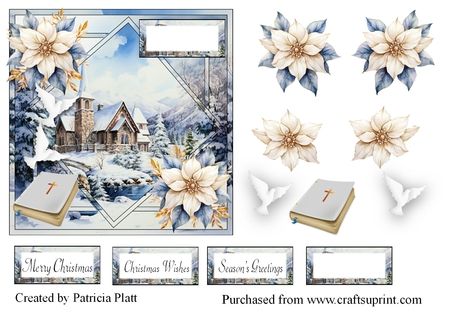 Beautiful winter church 1 by Patricia Platt