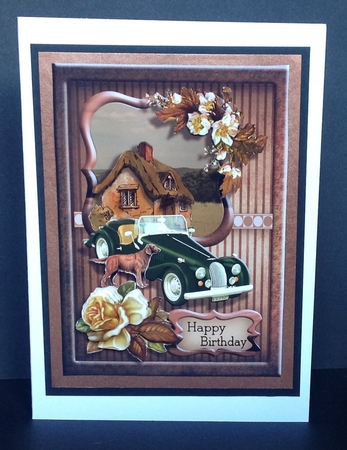 Man's Birthday or Father's Day at the Cottage Card Topper by Patricia Platt