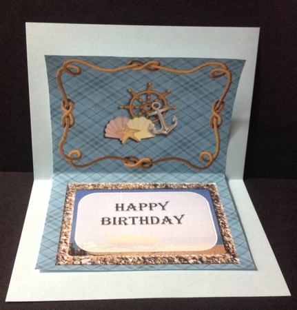 Beached Sailboat Happy Birthday Insert by Patricia Platt